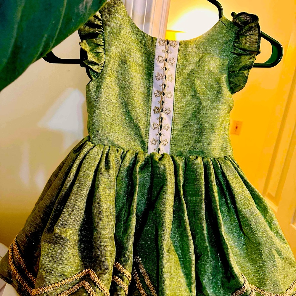 The Dollhouse 
Green & gold dress